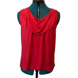 Ella Moss Women’s Ruffle Neck Top Size Medium Color Red